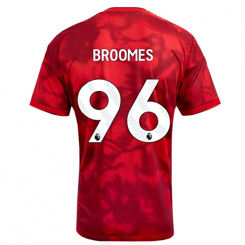 Danxen Mulher Camisola Ethan Broomes #96 Crimson Branco Principal 2026/27 Camisa