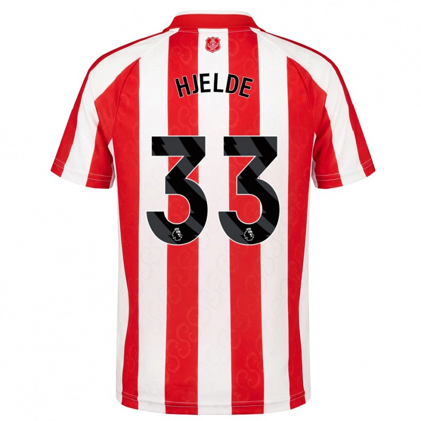 Danxen Mulher Camisola Leo Fuhr Hjelde #33 Vermelho Branco Preto Principal 2026/27 Camisa