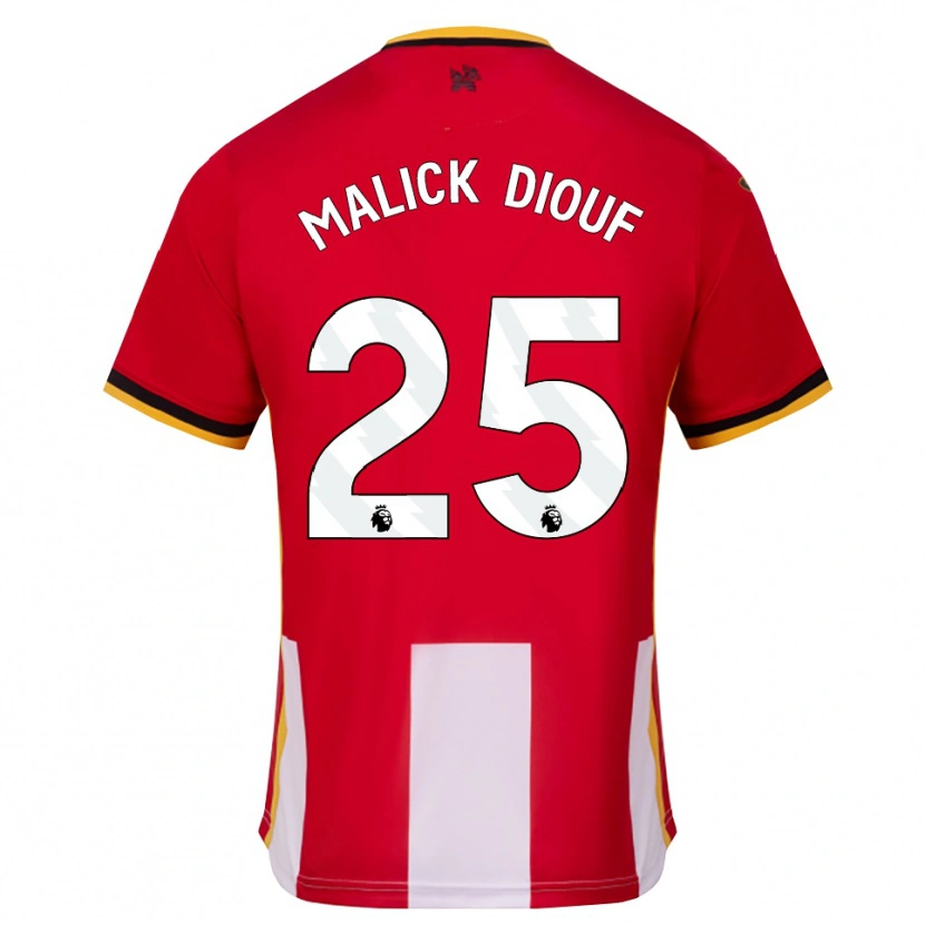 Danxen Mulher Camisola El Hadji Malick Diouf #25 Amarelo Preto Vermelho Principal 2026/27 Camisa
