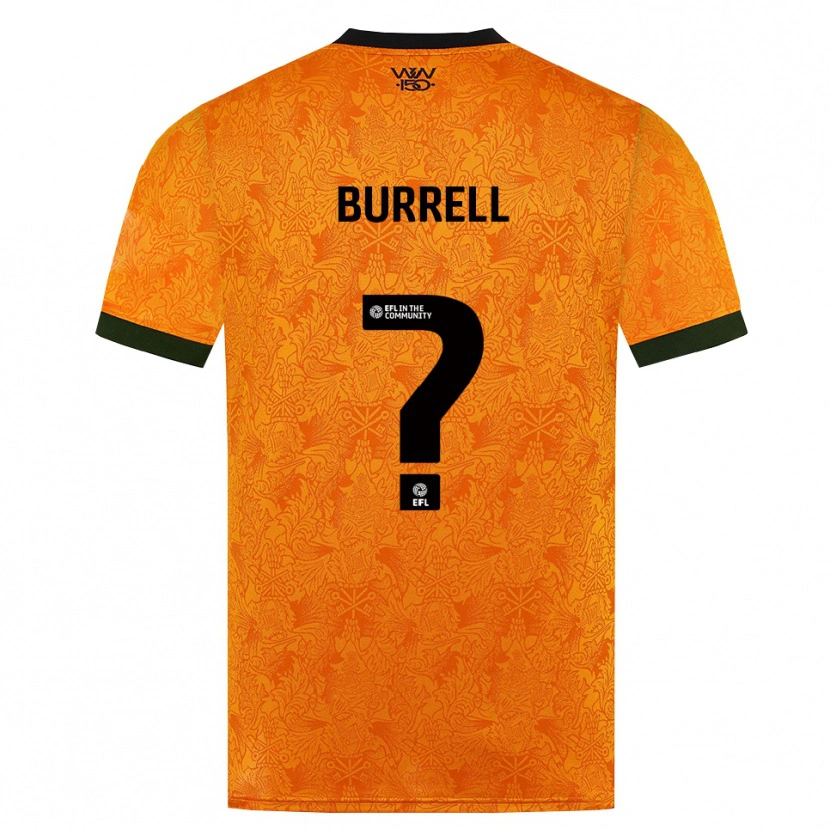 Danxen Mulher Camisola Ackeme Francis Burrell #0 Laranja Preto Principal 2026/27 Camisa