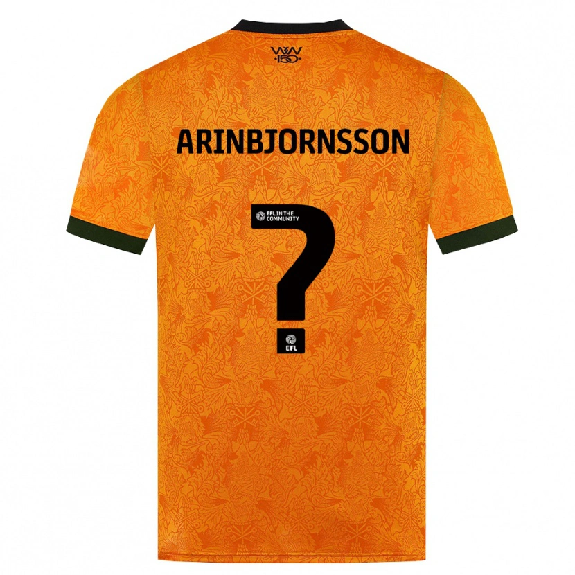 Danxen Mulher Camisola Palmi Arinbjornsson #0 Laranja Preto Principal 2026/27 Camisa