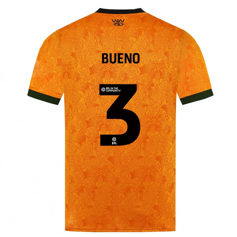 Danxen Mulher Camisola Hugo Bueno #3 Laranja Preto Principal 2026/27 Camisa