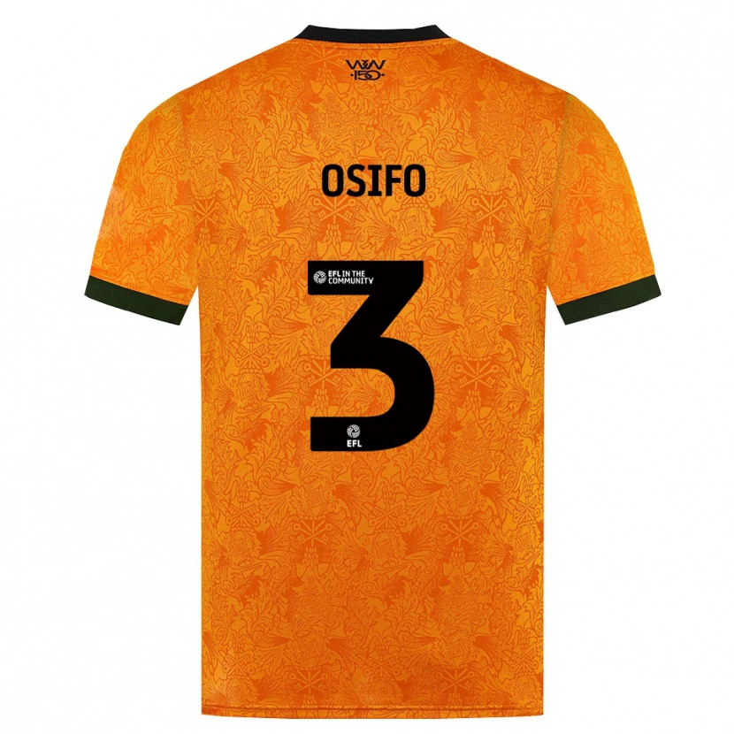 Danxen Mulher Camisola David Osifo #3 Laranja Preto Principal 2026/27 Camisa