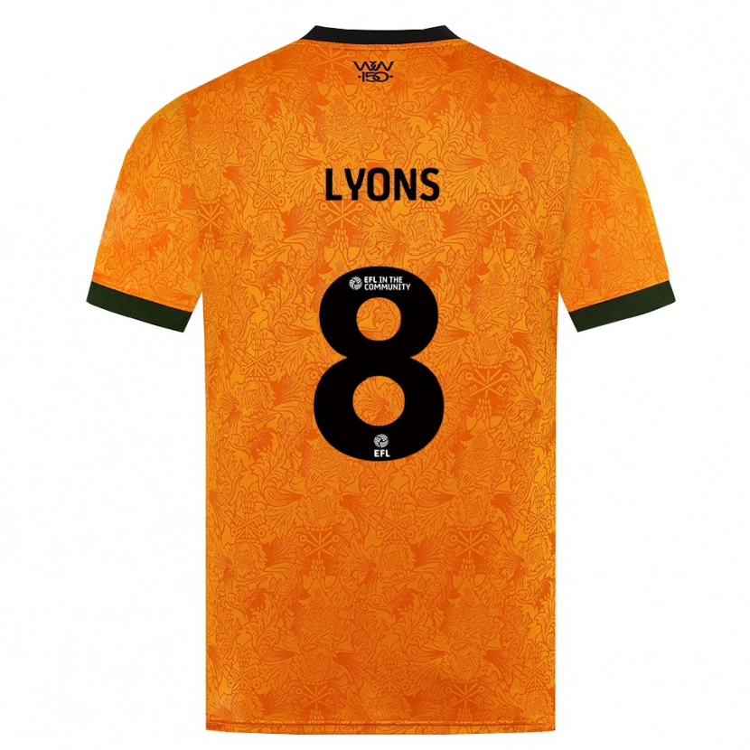 Danxen Mulher Camisola Connor Lyons #8 Laranja Preto Principal 2026/27 Camisa