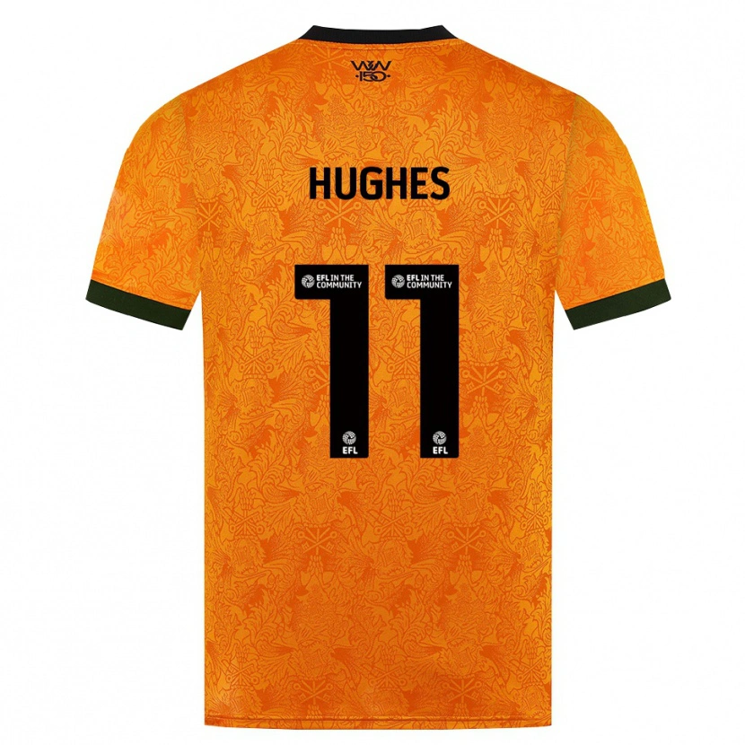 Danxen Mulher Camisola Amber Hughes #11 Laranja Preto Principal 2026/27 Camisa