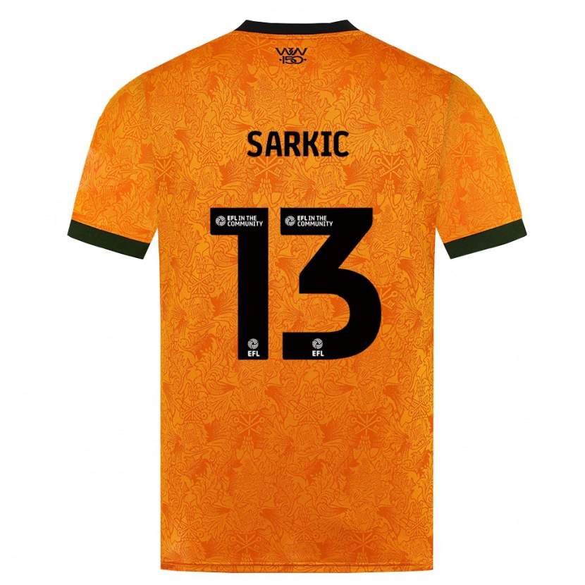 Danxen Mulher Camisola Matija Sarkic #13 Laranja Preto Principal 2026/27 Camisa