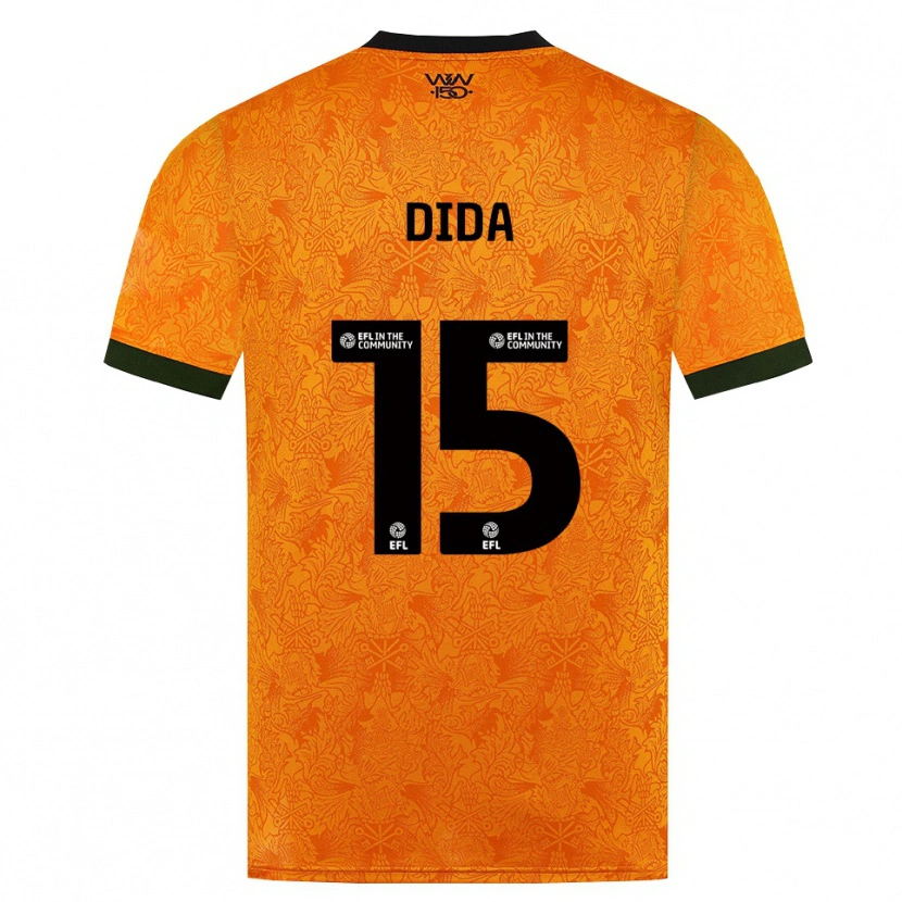Danxen Mulher Camisola Kledi Dida #15 Laranja Preto Principal 2026/27 Camisa