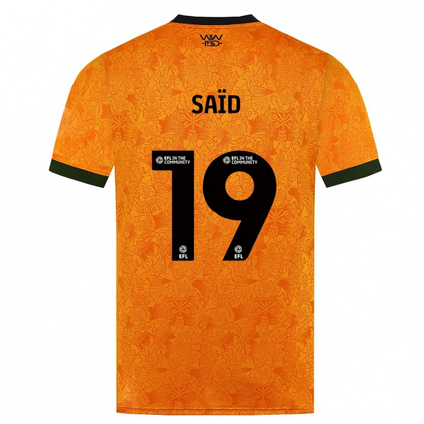 Danxen Mulher Camisola Rafiki Saïd #19 Laranja Preto Principal 2026/27 Camisa