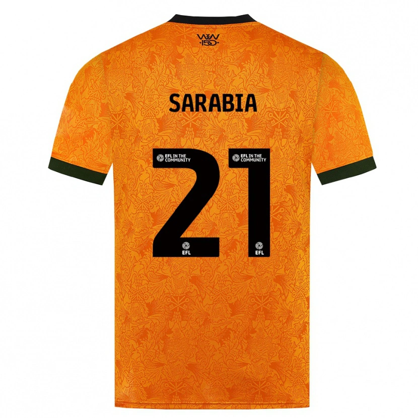 Danxen Mulher Camisola Pablo Sarabia #21 Laranja Preto Principal 2026/27 Camisa