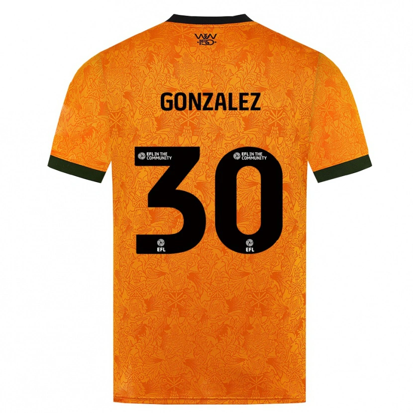 Danxen Mulher Camisola Enso González #30 Laranja Preto Principal 2026/27 Camisa