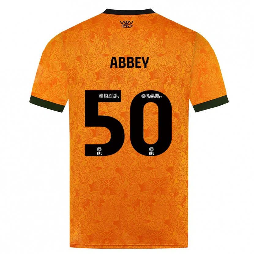 Danxen Mulher Camisola Jerome Abbey #50 Laranja Preto Principal 2026/27 Camisa