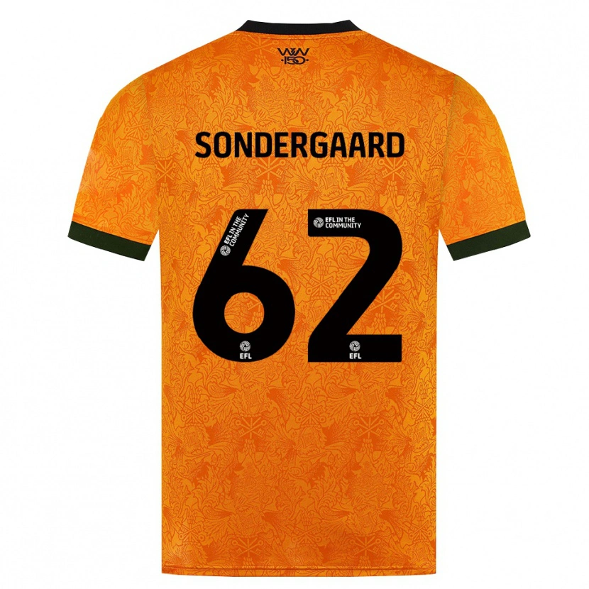Danxen Mulher Camisola Andreas Sondergaard #62 Laranja Preto Principal 2026/27 Camisa