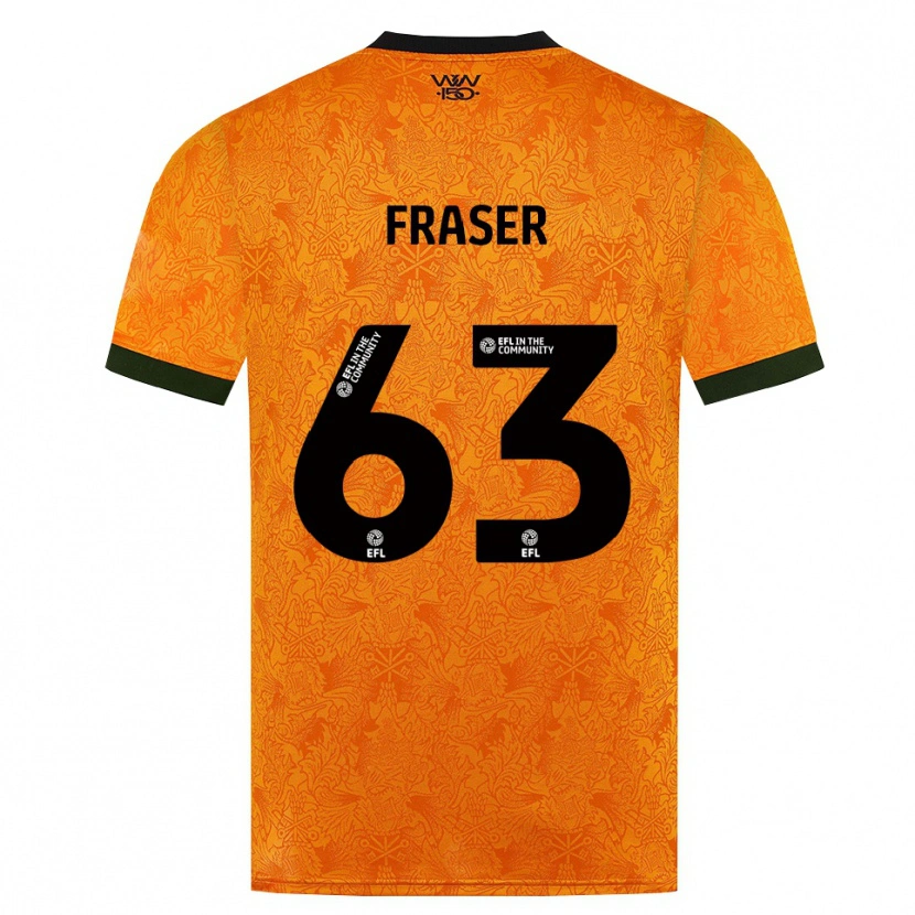 Danxen Mulher Camisola Nathan Fraser #63 Laranja Preto Principal 2026/27 Camisa