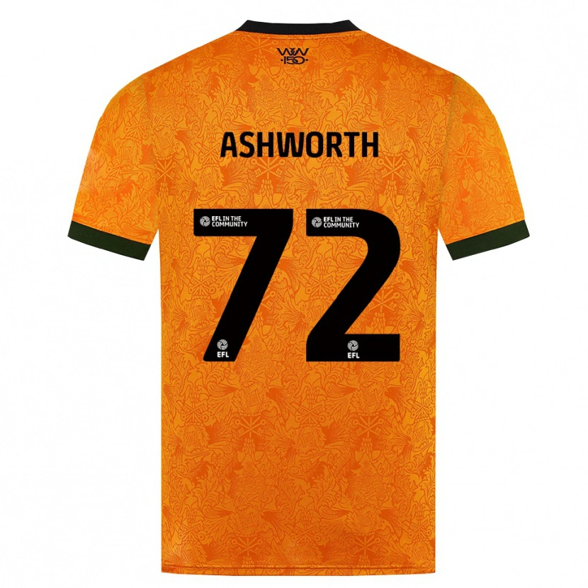 Danxen Mulher Camisola Finn Ashworth #72 Laranja Preto Principal 2026/27 Camisa