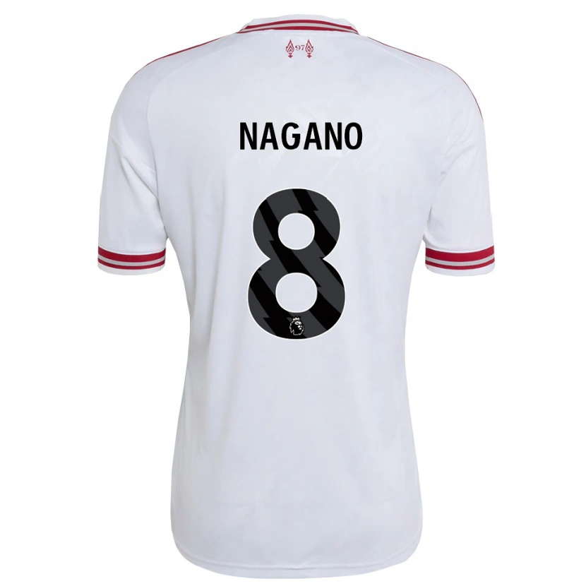 Danxen Mulher Camisola Fūka Nagano #8 Vermelho Branco Alternativa 2026/27 Camisa