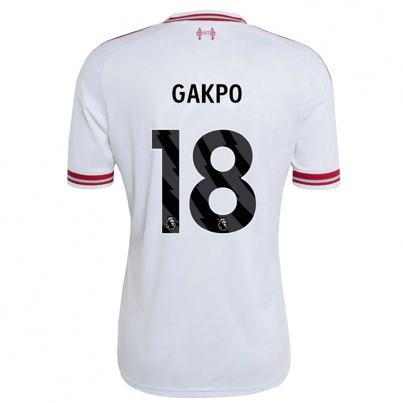 Danxen Mulher Camisola Cody Gakpo #18 Vermelho Branco Alternativa 2026/27 Camisa