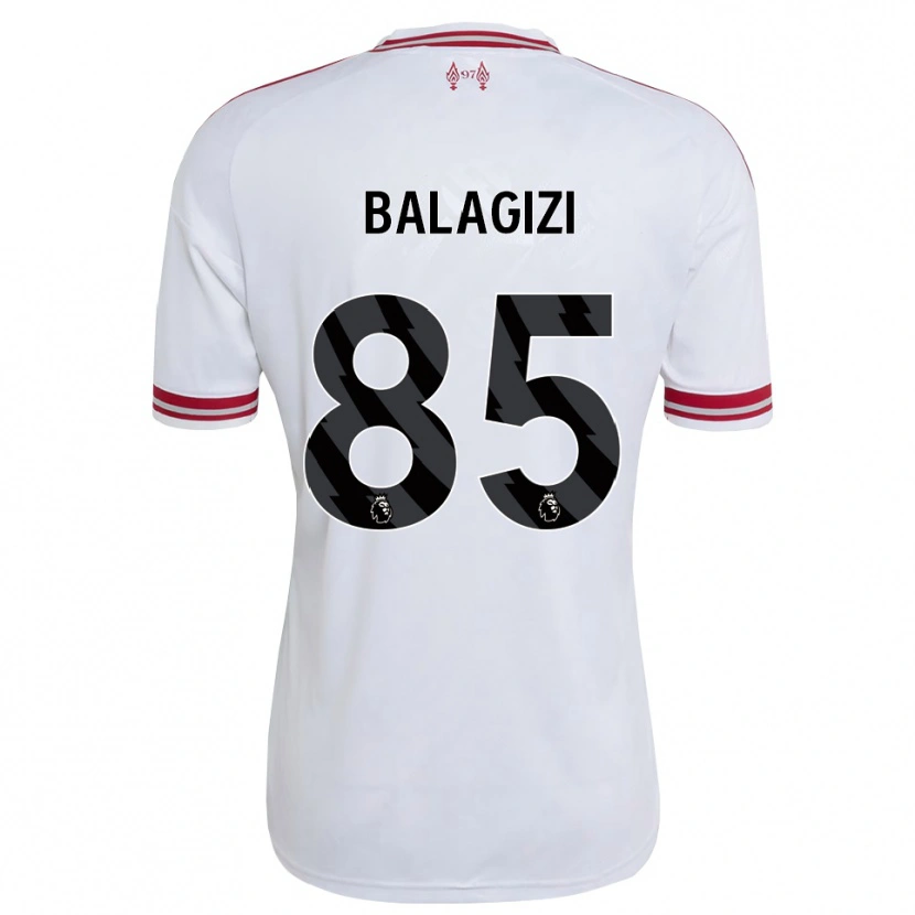 Danxen Mulher Camisola James Balagizi #85 Vermelho Branco Alternativa 2026/27 Camisa