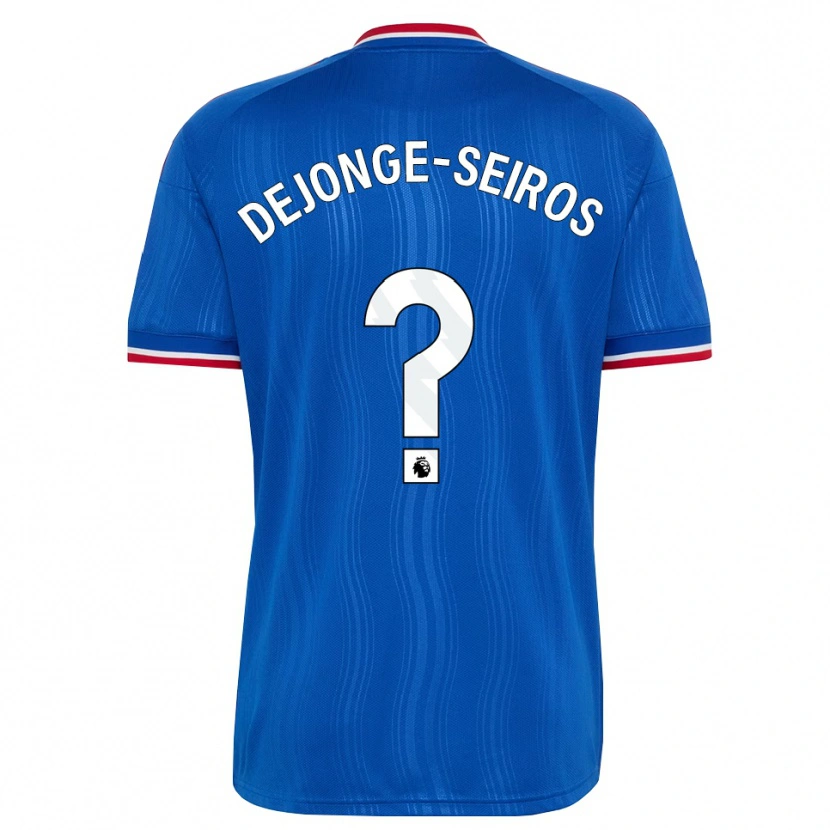 Danxen Mulher Camisola Edson Dejonge-Seiros #0 Azul Branco Vermelho Alternativa 2026/27 Camisa