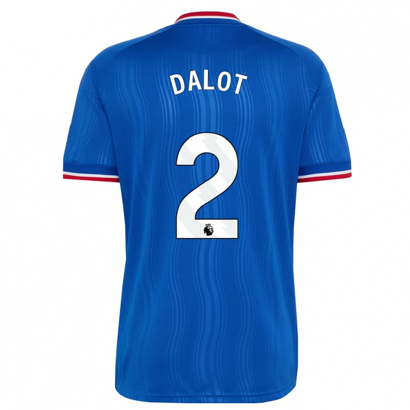 Danxen Mulher Camisola Diogo Dalot #2 Azul Branco Vermelho Alternativa 2026/27 Camisa