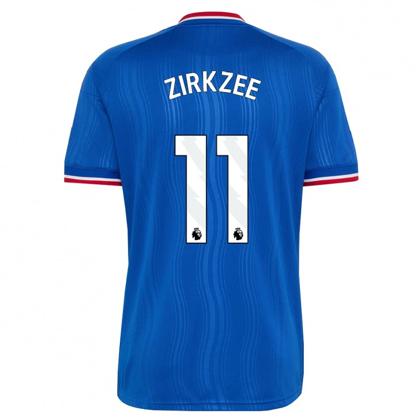 Danxen Mulher Camisola Joshua Zirkzee #11 Azul Branco Vermelho Alternativa 2026/27 Camisa