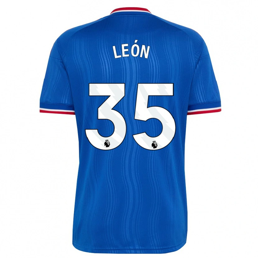 Danxen Mulher Camisola Diego León #35 Azul Branco Vermelho Alternativa 2026/27 Camisa