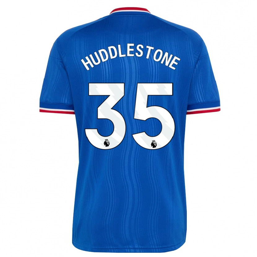 Danxen Mulher Camisola Tom Huddlestone #35 Azul Branco Vermelho Alternativa 2026/27 Camisa