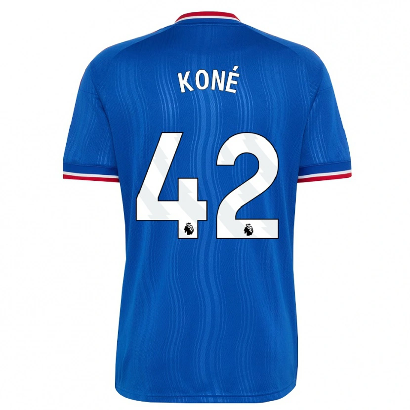 Danxen Mulher Camisola Sékou Koné #42 Azul Branco Vermelho Alternativa 2026/27 Camisa