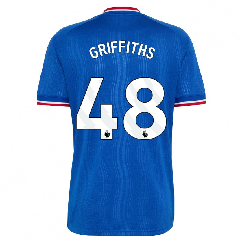 Danxen Mulher Camisola Mared Griffiths #48 Azul Branco Vermelho Alternativa 2026/27 Camisa