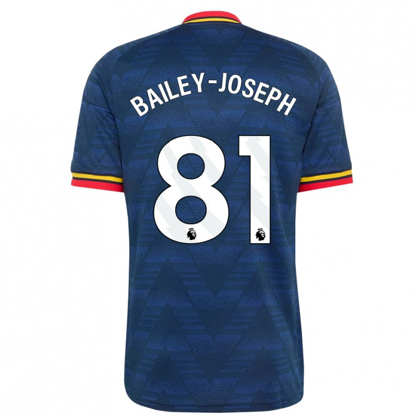 Danxen Mulher Camisola Brando Bailey-Joseph #81 Midnightblue Amarelo Vermelho Alternativa 2026/27 Camisa
