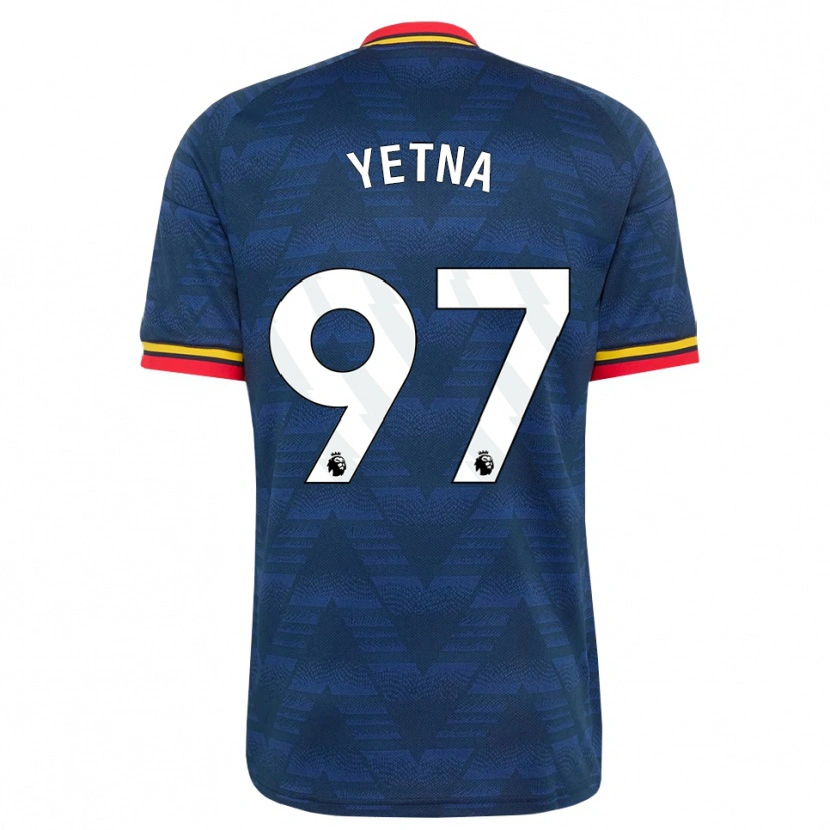 Danxen Mulher Camisola Mikael Yetna #97 Midnightblue Amarelo Vermelho Alternativa 2026/27 Camisa