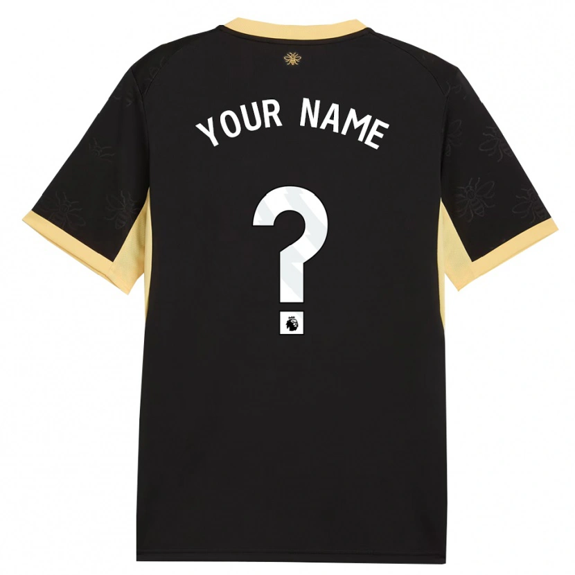 Danxen Mulher Camisola Seu Nome #0 Preto Amarelo Alternativa 2026/27 Camisa