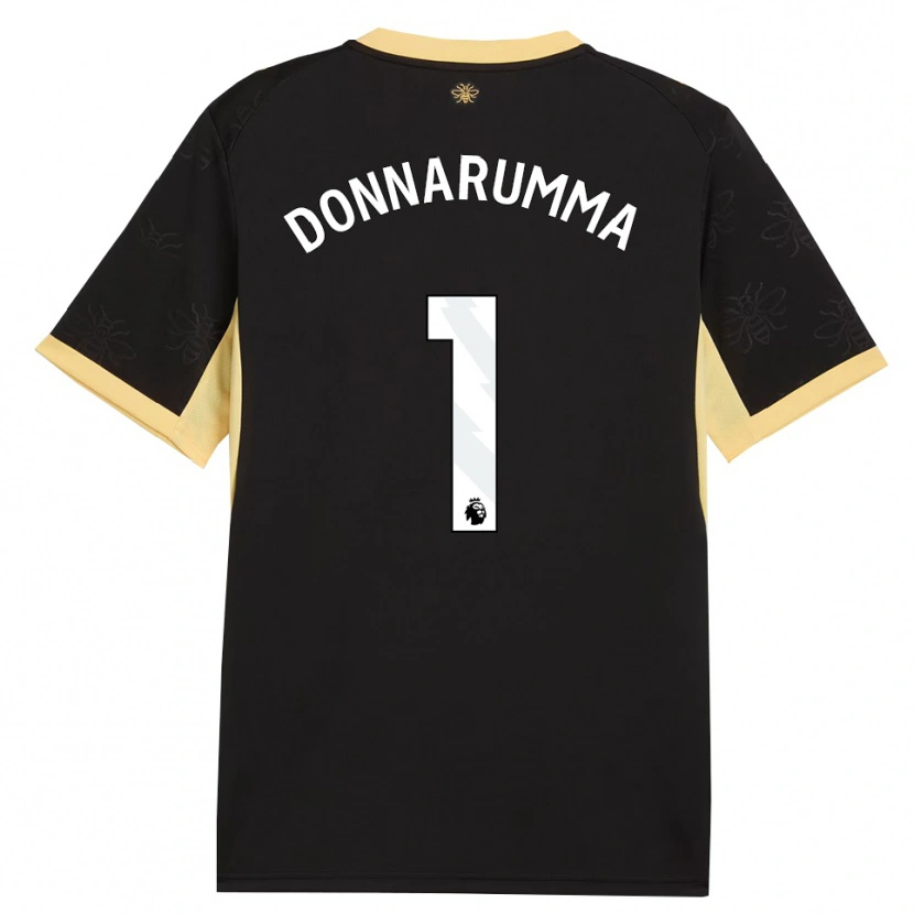 Danxen Mulher Camisola Gianluigi Donnarumma #1 Preto Amarelo Alternativa 2026/27 Camisa