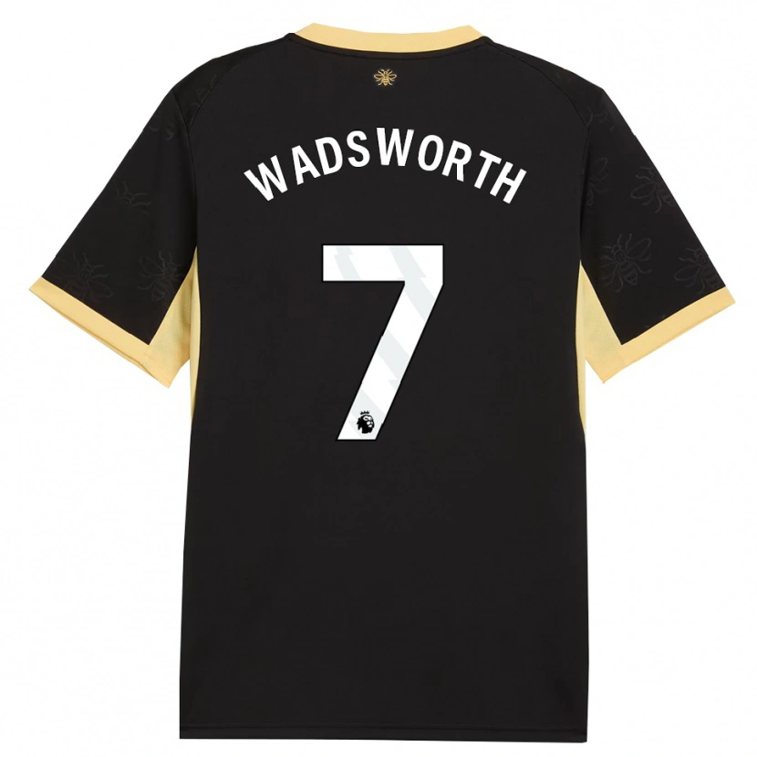 Danxen Mulher Camisola Sam Wadsworth #7 Preto Amarelo Alternativa 2026/27 Camisa