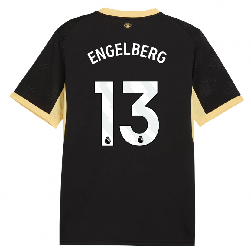 Danxen Mulher Camisola Stavros Engelberg #13 Preto Amarelo Alternativa 2026/27 Camisa