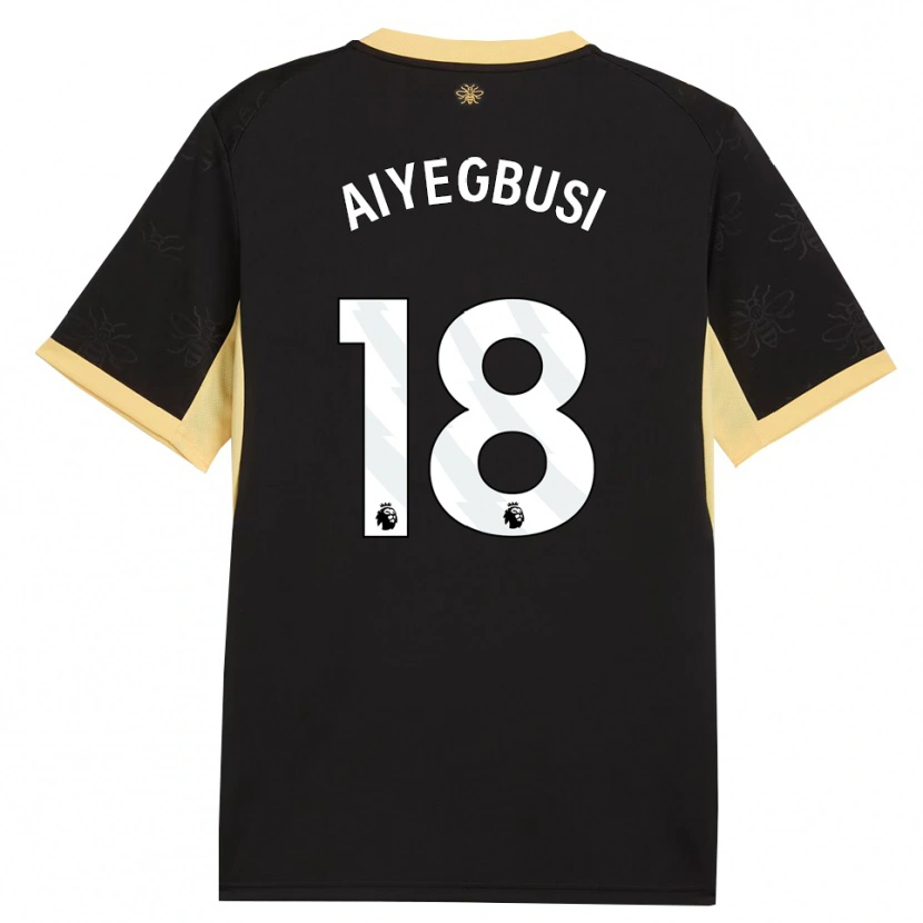Danxen Mulher Camisola Tirenioluwa Aiyegbusi #18 Preto Amarelo Alternativa 2026/27 Camisa