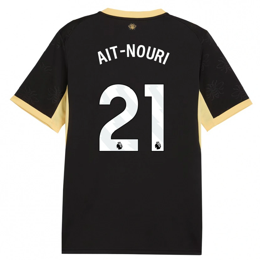 Danxen Mulher Camisola Rayan Aït-Nouri #21 Preto Amarelo Alternativa 2026/27 Camisa