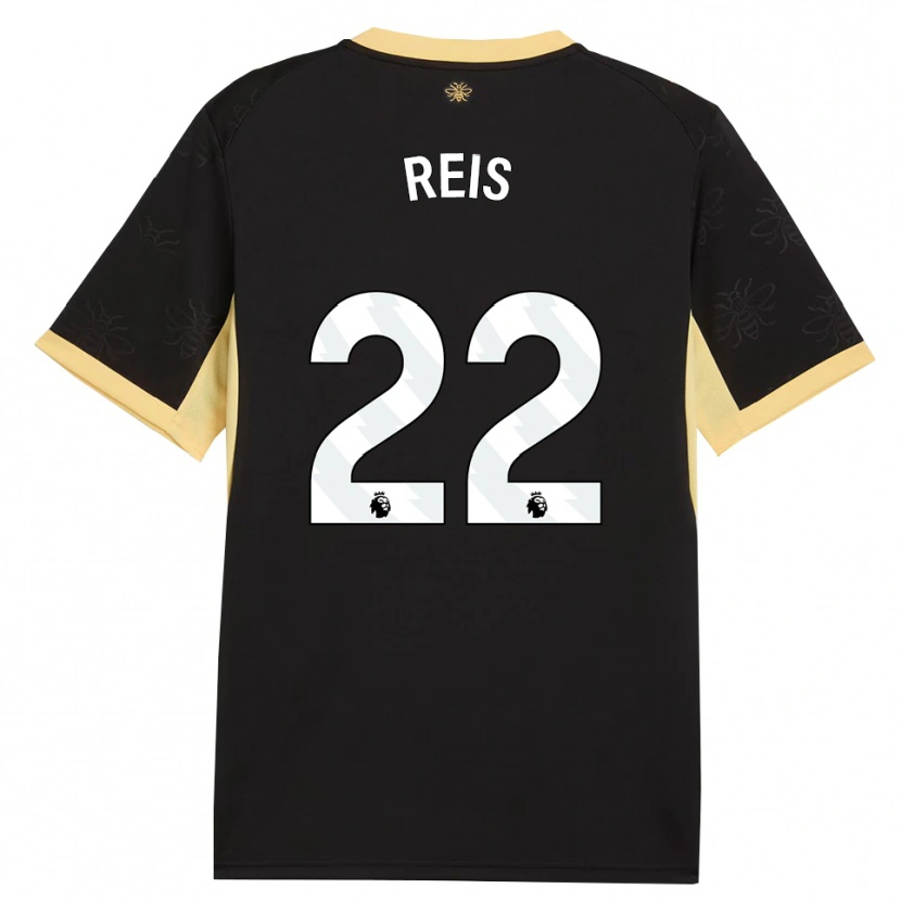 Danxen Mulher Camisola Vitor Reis #22 Preto Amarelo Alternativa 2026/27 Camisa