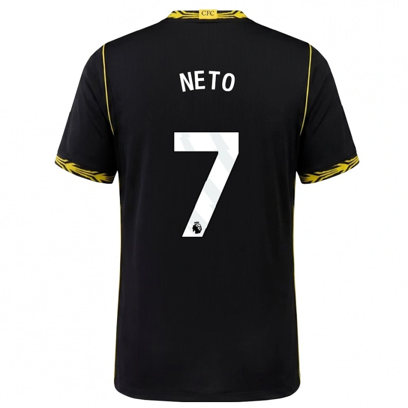 Danxen Mulher Camisola Pedro Neto #7 Preto Amarelo Alternativa 2026/27 Camisa