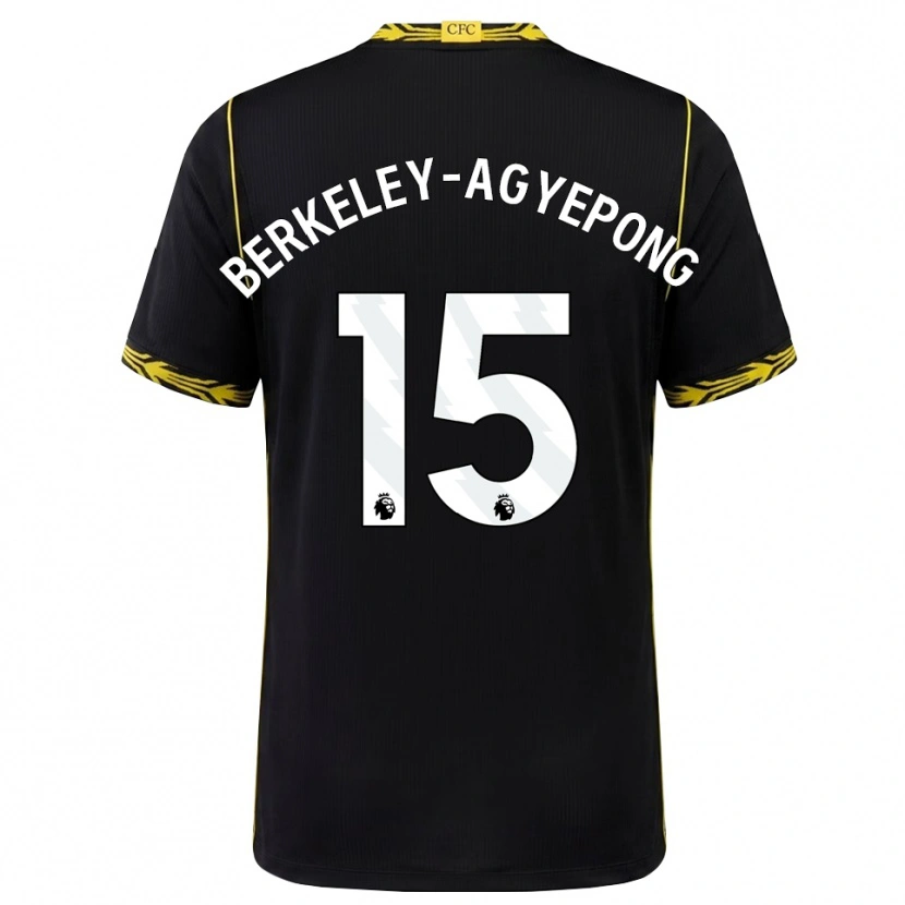 Danxen Mulher Camisola Jeremiah Berkeley-Agyepong #15 Preto Amarelo Alternativa 2026/27 Camisa