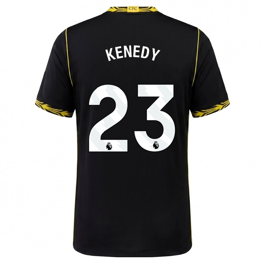 Danxen Mulher Camisola Robert Kenedy #23 Preto Amarelo Alternativa 2026/27 Camisa