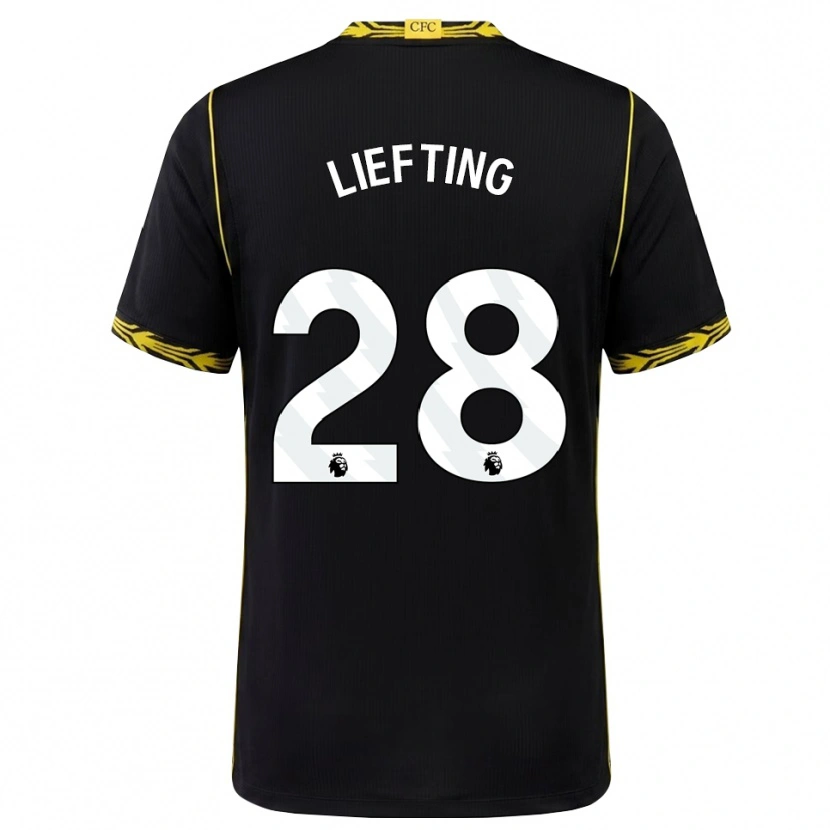 Danxen Mulher Camisola Femke Liefting #28 Preto Amarelo Alternativa 2026/27 Camisa