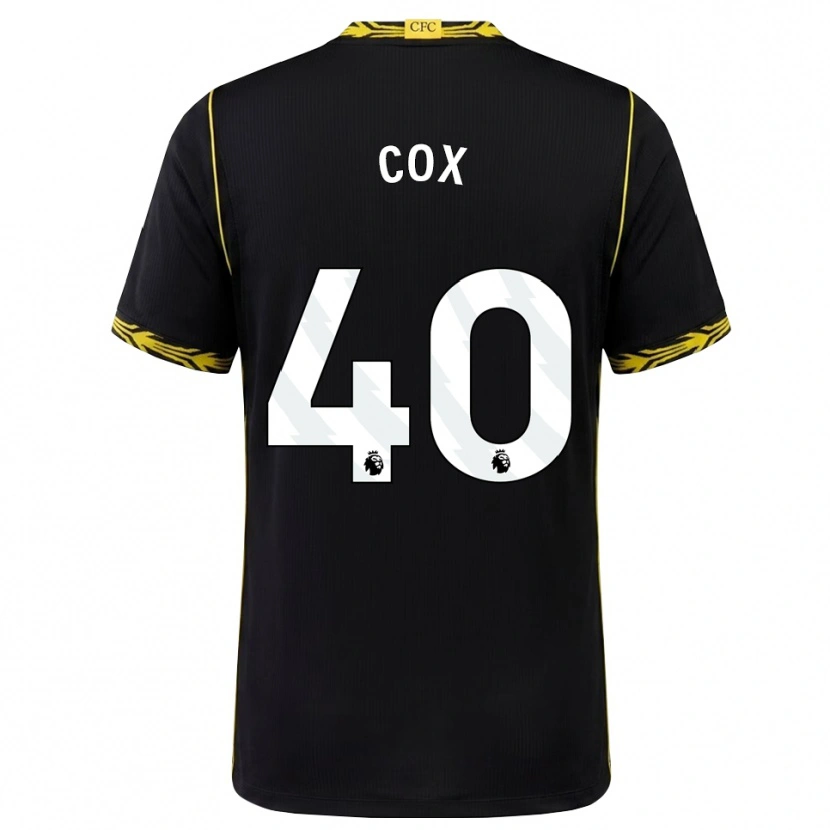 Danxen Mulher Camisola Katie Cox #40 Preto Amarelo Alternativa 2026/27 Camisa