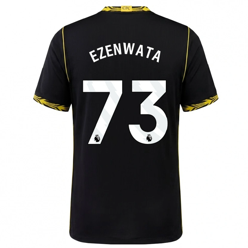 Danxen Mulher Camisola Chizaram Ezenwata #73 Preto Amarelo Alternativa 2026/27 Camisa