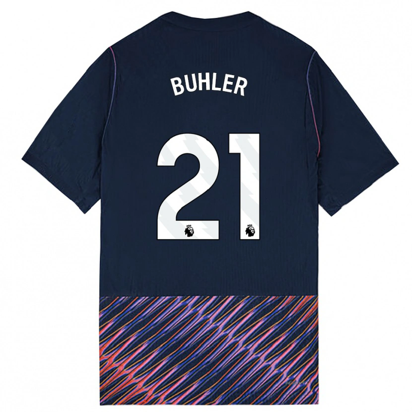 Danxen Mulher Camisola Luana Bühler #21 Azul Real Branco Alternativa 2026/27 Camisa