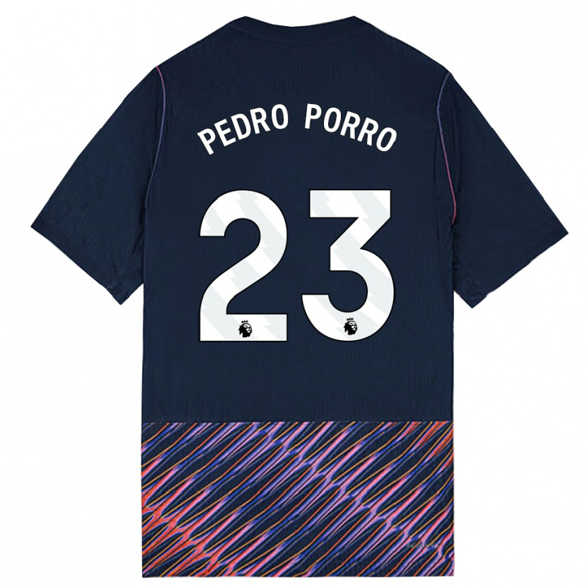 Danxen Mulher Camisola Pedro Porro #23 Azul Real Branco Alternativa 2026/27 Camisa