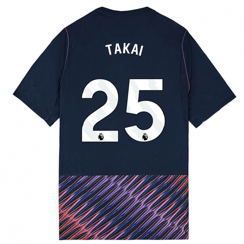 Danxen Mulher Camisola Kota Takai #25 Azul Real Branco Alternativa 2026/27 Camisa