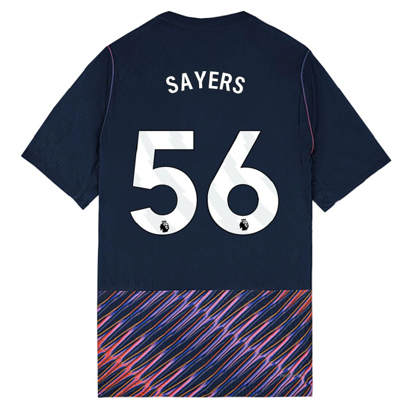 Danxen Mulher Camisola Charlie Sayers #56 Azul Real Branco Alternativa 2026/27 Camisa