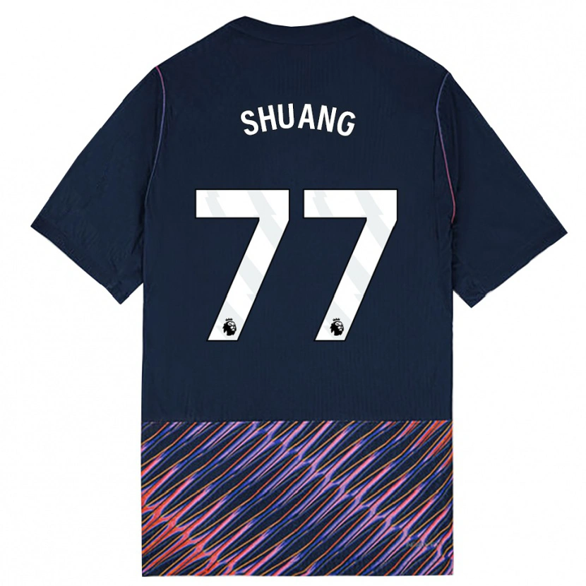 Danxen Mulher Camisola Wang Shuang #77 Azul Real Branco Alternativa 2026/27 Camisa
