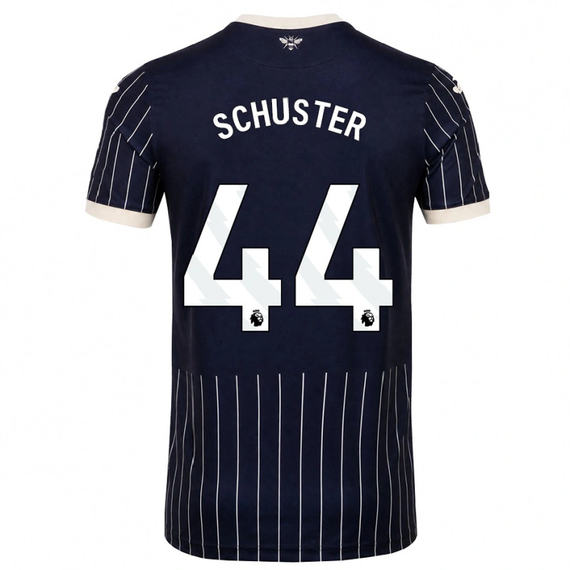 Danxen Mulher Camisola Jannik Schuster #44 Preto Branco Alternativa 2026/27 Camisa