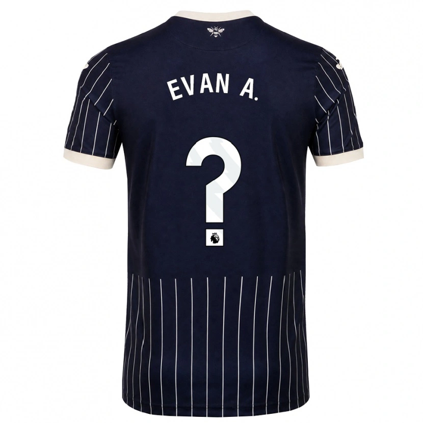 Danxen Mulher Camisola Evan Anderson #0 Preto Branco Alternativa 2026/27 Camisa
